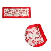 Red Rosie Sheer Organza Glitter Table Runner Red