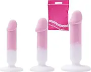 3 Pcs Anal Training Kit Anal Dilator Set Anal Plug Extension Butt Plug With Suction Cup Anus Trainer Anal Dildo For Women Men