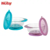 在飛比找蝦皮購物優惠-Nuby Tritan 吸盤碗 藍/粉 學習碗