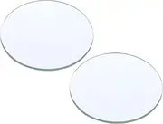 uxcell 8" (200mm) Focal Length Double Convex Lens, 2 Pack 75mm Diameter 9mm Height Glass Optically Polished Round Edges Lens for Physics Experiment, Clear