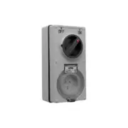 Clipsal 56 Series Flat 3 Pin 10A One Piece Cover Switched Socket | 56CV310-GY