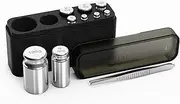 UNIWEIGH Calibration Weights 210g,9 PCS High Precision Scale Calibration Weight Kit,1g 2g 5g 10g 20g 50g 100g Calibration Weight with Stainless Tweezers for Digital Scale Gram, Mg Scale, Lab Scale