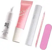 koolsoo Nail Glue Remover Kit Nails Glue Gel Kit Convenient Super Strong Gel Nail Polish Remover Nail Glue with Remover Set
