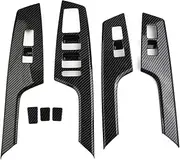 7Pcs Car Interior Door Handle Bowl Cover Trim Carbon Fiber Style Fit for Kia Fit for EV6 Door Switch Panel Decorative Stickers