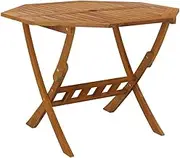 vidaXL Solid Wood Acacia Folding Garden Table Outdoor Furniture Camping Patio Backyard Terrace Dining Table Wooden Foldable Picnic Table