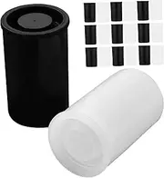 jojofuny 20pcs Small Plastic Containers 35mm Film Small Plastic Jars with Lids Camera Film Canister Film Canisters with Caps Film Camera Case Film Canisters Bulk Film Case Film Storage Case