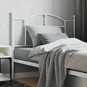 White Metal Headboard - King Single 107 cm, Beds Frame, Modern Headboards, Wall Mounted Bedroom, Attachable Head for Home