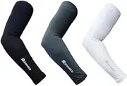 [KameLo] UPF50+ Korean UV Sun Protection Cooling & Compression Arm Sleeves Pair Unisex for Men Women - CREORA®/AQUA-X (AS-AQUA)