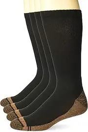 [Carolina Ultimate] Men's Copper Ultra-dri Seamless Boot Crew Socks 4 Pair Pack