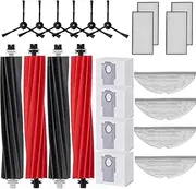 [Anwor] Accessories for Roborock S8 Pro Ultra Vacuum Cleaner, 2 x Main Brushes, 6 x Side Brushes, 4 x Filters, 4 x Wipes, 4 x Vacuum Cleaner Bags for Roborock S8 Pro Ultra