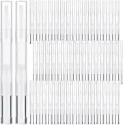 Toyosport 100PCS Empty Cuticle Oil Pen Refillable Transparent Twist Pens 3ml, Empty Nail Oil Pen with Brush Tip, Eyelash Growth Liquid Tube, Cosmetic Lip Gloss Container Applicators
