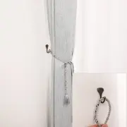 Curtain Tieback Hook Zinc Alloy Hanger Wall Holdbacks Holders 4pcs Bronze Tone