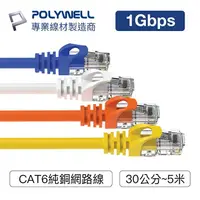 在飛比找樂天市場購物網優惠-POLYWELL 寶利威爾 CAT6 高速網路線【30公分~