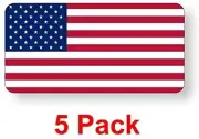 5x American Flag 1×2 Hard Hat Decals Patriotic USA Flags