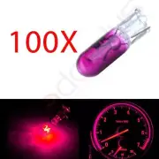 100x Purple T5 73 74 Halogen Bulb Instrument Cluster Mini-Wedge Light For Ford