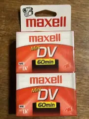 New Mini DV Tapes Vintage Recording Maxell Brand 60mins 4 Brand DVM60SE