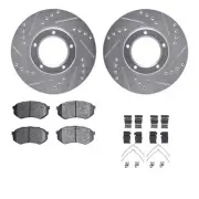 Dynamic Friction Company 7512-76072 Brake Rotor Dimpled & Slotted Silver