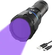 Minsk 60W 365nm Flashlight USB Rechargeable Light High Power Black Light Flashlight