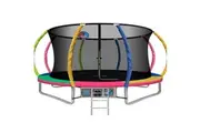 Everfit 14FT Trampoline for Kids w/ Ladder Enclosure Safety Net Rebounder