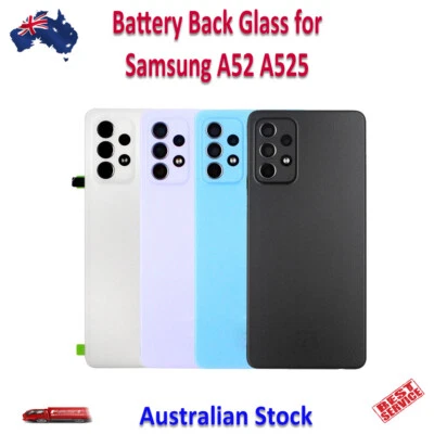 Back Battery Glass with Camera Lens and Adhesive for Samsung Galaxy A52 / A52 5G