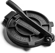 Bellemain Corn Tortilla Press 8-Inch - Pre-Seasoned Cast Iron Press for Flour Tortillas - Quesadilla, Roti, Samosa, Saj Bread, Chapati, Naan, Poori, Lahmacun Maker - Pataconera Tortilla Press Machine