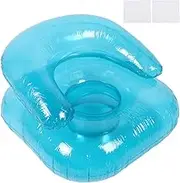 Inflatable Chair, PVC Transparent Flodable Single Inflatable Chair for Adults, 46x70cm/18.11x27.56inch, Outdoor & Indoor Blow Up Couch for Bedroom, Blue