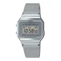 在飛比找momo購物網優惠-【CASIO 卡西歐】電子錶 復古電子錶 不鏽鋼米蘭錶帶 星