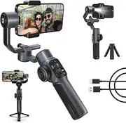 ZHIYUN Smooth 5S, 3 Axis Gimbal Stabilizer for Smartphones iPhone (Grey, Standard)