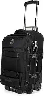 [TH TRAVELLERS HOME] Granite Gear 55L Water-Resistant Wheeled Duffle Suitcase with Backpack & Waist Straps - Carry-On Luggage Tote Softcase