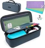 Hard Travel Case for Cricut Joy,Carrying Cases for Cricut Easy Press Mini with 3 Cutting Mats,Waterproof Durable Portable Storage Bag for Craft Pen Set, Cutting Mats and Cricut Joy Accessories