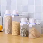 Cereal Containers Clear Bpa Free Clear Measuring Cup Rice Storage Bin Reusable