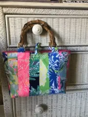 New Spring Resort Tote m/w Lilly Pulitzer Handbag Purse Patchwork Bag