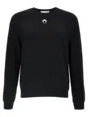 [Marine Serre] Marine Serre-Moon Logo Maglioni Nero-Uomo S Black
