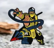 "Scorpion Enamel Pin - Iconic Mortal Kombat Character Collectible Lapel Pin"