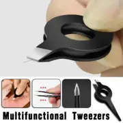 Tweezers Slant Tip Removal Facial Eyebrow and Vellus Hair Tool Multifunctional