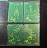 The Simpsons Anniversary Trading Cards - Nuclear Neon Chase Cards N2 - N5 - RARE