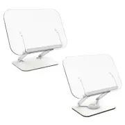 Modern Acrylic Desk Stand Book Holder for Reading Adjustable 360°Rotate Optional