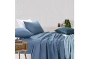 Amsons Sheet Set - Fitted & Flat Sheet With Pillowcases - Marine