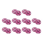 10 Sets Sewing Snap Buttons, Press Buttons Snap Fasteners 12mm, Rose Red