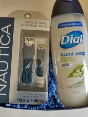 Men’s Nautica 2 PC Duo Nail Clippers Dial Hand Soap Gift Set