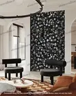 Black Agate Wall Panel Decor| Natural Agate Living Room Wall Panel Interior Deco