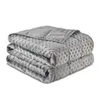 Weighted Blankets for Adults, Soft Minky Heavy 60 x 80 inches, 15lbs Grey