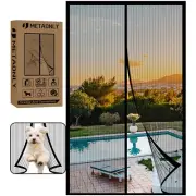 Magnetic Mesh Screen Door for 34" x 82" Opening Pet & Kid Friendly