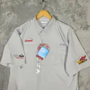 Columbia Blood Guts Shirt Mens Medium Gray PFG Fishing SPF Dynomax Rancho Thrush