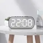 5 Levels Mirror Alarm Clock Adjustable Brightness Desktop Alarm Clock