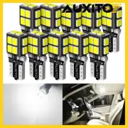 10PCS Auxito LED 168 194 Dome/ Side Marker/ License Plate/ Map lights White T10