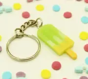 GREEN & YELLOW ICE BLOCK KEYCHAIN Car Keys Mini Summer Party Cute Sweet Candy