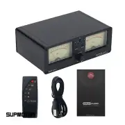 VU3 2-In-2-Out Audio Power Amplifier 100Wx2 Speaker Switcher w/ Dual VU Meter