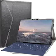 LiuShan Compatible with Dell XPS 13 Case,PU Leather Slim Folding Stand Cover for 13.4" Dell XPS 13 2-in-1（9315 2n1） Tablet (Not Fit Other Laptop),Black
