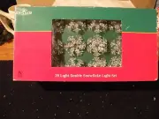 KURT S. ADLER 35 LIGHT DOUBLE SNOWFLAKE LIGHT SET NIB